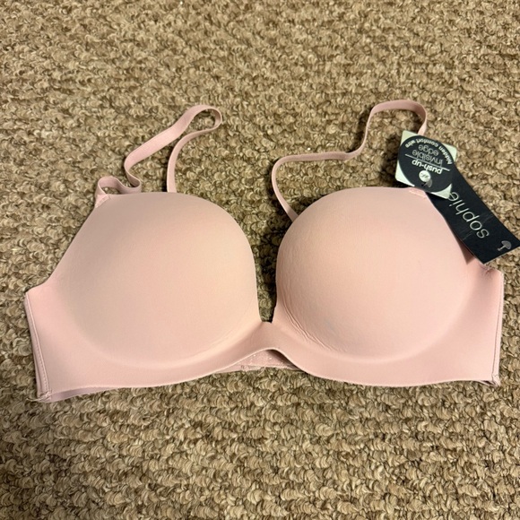 NEW WITH TAGS Nude 36C Sophie B Push-Up Bra Invisible Edge - Picture 2 of 8